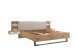 Schlafzimmer-Set >Daria< (3-teilig) Kleiderschrank, Doppelbett, Kommode,  Viking Oak / weiss