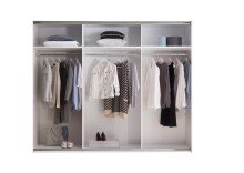 Schlafzimmer-Set >Daria< (2-teilig) Kleiderschrank mit Spiegel, Doppelbett, Viking Oak / weiss