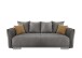 Schlafsofa >Phedra< in 9754 Corto grau-braun, Mikrofaser - 242x91x131cm (BxHxT)