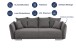 Schlafsofa >Phedra< in 9754 Corto grau-braun, Mikrofaser - 242x91x131cm (BxHxT)