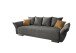 Schlafsofa >Phedra< in 9754 Corto grau-braun, Mikrofaser - 242x91x131cm (BxHxT)