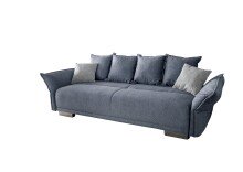 Schlafsofa >Phedra< in 9754 Corto grau-braun, Mikrofaser / Stoff - 242x90x131cm (BxHxT)