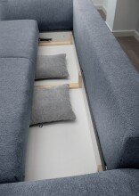 Schlafsofa >Phedra< in 9754 Corto grau-braun, Mikrofaser / Stoff - 242x90x131cm (BxHxT)