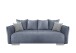 Schlafsofa >Phedra< in 9754 Corto grau-braun, Mikrofaser / Stoff - 242x90x131cm (BxHxT)