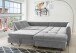 Polsterecke >Allin< Schlaffunktion, 6 Kissen, Bezug Grau / Flamingo - 250x66x190 (BxHxT)