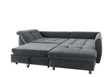 Polsterecke >Allin< Schlaffunktion, 6 Kissen, Bezug anthrazit/denim - 250x66x190 (BxHxT)