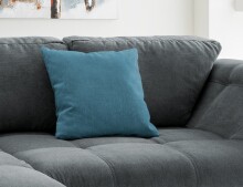 Polsterecke >Allin< Schlaffunktion, 6 Kissen, Bezug anthrazit/denim - 250x66x190 (BxHxT)