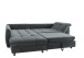 Polsterecke >Allin< Schlaffunktion, 6 Kissen, Bezug anthrazit/denim - 250x66x190 (BxHxT)