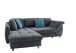 Polsterecke >Allin< Schlaffunktion, 6 Kissen, Bezug anthrazit/denim - 250x66x190 (BxHxT)