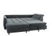 Polsterecke >Allin< Schlaffunktion, 6 Kissen, Bezug anthrazit/denim - 250x66x190 (BxHxT)