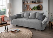 Schlafsofa >Phedra< in 9752 Corto silber,...