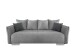 Schlafsofa >Phedra< in 9752 Corto silber, Mikrofaser/Stoff - 242x90x131 (BxHxT)