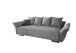 Schlafsofa >Phedra< in 9752 Corto silber, Mikrofaser/Stoff - 242x90x131 (BxHxT)