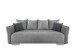 Schlafsofa >Phedra< in 9752 Corto silber, Mikrofaser/Stoff - 242x90x131 (BxHxT)