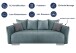 Schlafsofa >Phedra< in 9752 Corto silber, Mikrofaser/Stoff - 242x90x131 (BxHxT)