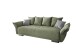 Schlafsofa >Phedra< in 9757 Corto grün, Mikrofaser/Stoff - 242x90x131cm (BxHxT)
