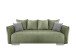 Schlafsofa >Phedra< in 9757 Corto grün, Mikrofaser/Stoff - 242x90x131cm (BxHxT)