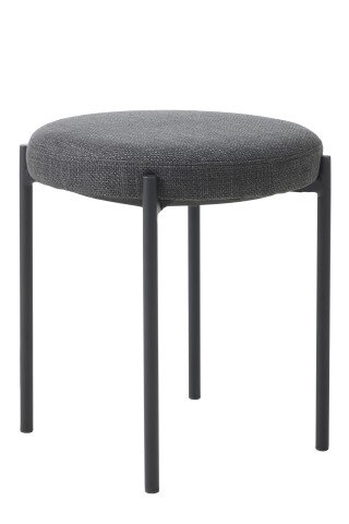 Sitzhocker (4er-Set) >PELICAN< in dunkelgrau + schwarz - 40x48x40cm (BxHxT)