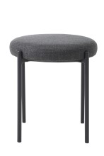 Sitzhocker (4er-Set) >PELICAN< in dunkelgrau + schwarz - 40x48x40cm (BxHxT)