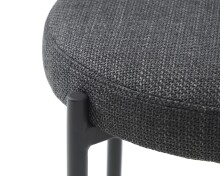 Sitzhocker (4er-Set) >PELICAN< in dunkelgrau + schwarz - 40x48x40cm (BxHxT)