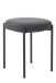Sitzhocker (4er-Set) >PELICAN< in dunkelgrau + schwarz - 40x48x40cm (BxHxT)