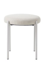 Sitzhocker (4er-Set) >PELICAN< in sandfarbig, Stoff und Stahl - 40x48x40cm (BxHxT)