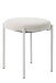 Sitzhocker (4er-Set) >PELICAN< in sandfarbig, Stoff und Stahl - 40x48x40cm (BxHxT)
