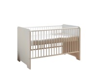 Babybett >Spice< in Weiß / Weiß Hochglanz - 78x87x143 (BxHxT)
