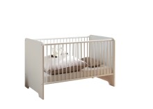 Babybett >Spice< in Weiß / Weiß Hochglanz - 78x87x143 (BxHxT)