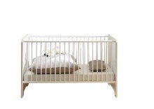 Babybett >Spice< in Weiß / Weiß Hochglanz - 78x87x143 (BxHxT)