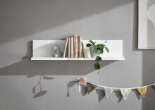Wandboard >Spice< in Weiß / Weiß Hochglanz - 90x19x17 (BxHxT)