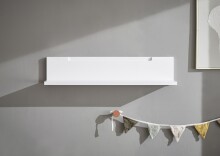 Wandboard >Spice< in Weiß / Weiß Hochglanz - 90x19x17 (BxHxT)