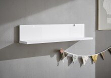 Wandboard >Spice< in Weiß / Weiß Hochglanz - 90x19x17 (BxHxT)