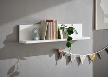 Wandboard >Spice< in Weiß / Weiß Hochglanz - 90x19x17 (BxHxT)