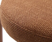 Sitzhocker (4er-Set) >PELICAN< in rostfarbig, Stoff und Stahl - 40x48x40cm (BxHxT)