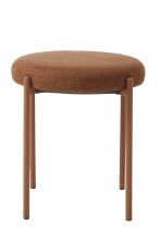 Sitzhocker (4er-Set) >PELICAN< in rostfarbig, Stoff...