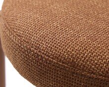 Sitzhocker (4er-Set) >PELICAN< in rostfarbig, Stoff und Stahl - 40x48x40cm (BxHxT)