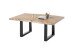 Couchtisch >India< Baumkante, Akazienholz, Metall schwarz - 110x45x70cm (BxHxT)