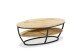 Couchtisch >Jambi 2< in Mangoholz naturbelassen, schwarz - 110x44x60 (BxHxT)