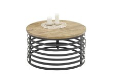 Couchtisch >Marly< in Mangoholz naturbelassen, schwarz - 40x80 (HxD)