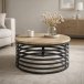 Couchtisch >Marly< in Mangoholz naturbelassen, schwarz - 40x80 (HxD)
