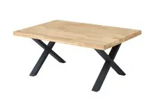 Couchtisch >Chris X< in Eiche, schwarz, Eiche...