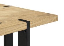 Beistelltisch >Tiago mini< in Eiche, schwarz - 45x50x45 (BxHxT)