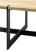 Couchtisch >Tiago< in Eiche, schwarz, Eiche massiv, Metall - 110x40x60cm (BxHxT)