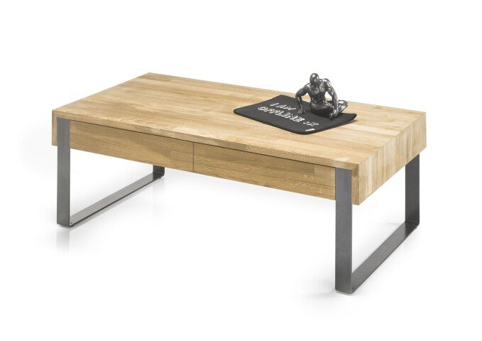 Couchtisch >Calgary< in Eiche, anthrazit - 110x41x60 (BxHxT)