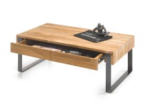 Couchtisch >Calgary< in Eiche, anthrazit - 110x41x60 (BxHxT)
