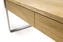Couchtisch >Calgary< in Eiche, anthrazit - 110x41x60 (BxHxT)