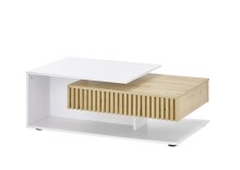 Couchtisch >Alida< in Artisan Eiche, weiß - 110x40x60cm (BxHxT)