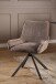 Drehstuhl >Eddie< (2er-Set) Spidergestell schwarz, Bezug in braun - 59x81x56 (BxHxT)