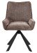 Drehstuhl >Eddie< (2er-Set) Spidergestell schwarz, Bezug in braun - 59x81x56 (BxHxT)